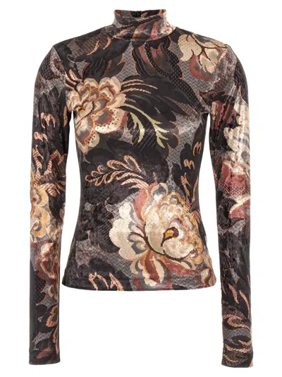 ETRO MULTICOLOR PAISLEY CHENILLE TOP