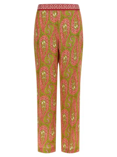 Etro Multicolor Paisley Foliage Pants