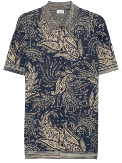 Etro Multicolor Paisley Patterned Short-sleeve Polo