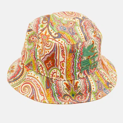 Pre-owned Etro Multicolor Paisley Print Canvas Bucket Hat L/xl