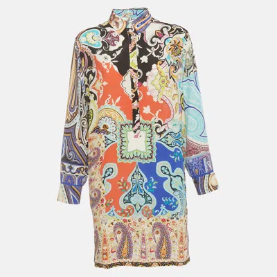 Pre-owned Etro Multicolor Paisley Print Crepe Tunic Dress M