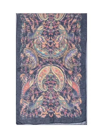 ETRO WOMEN MULTICOLOR PAISLEY PRINT SCARF, ONESIZE LUXURY SCARVES FOR WOMEN DARVEYS