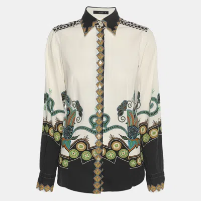 Pre-owned Etro Multicolor Paisley Print Stretch Cotton Long Sleeve Shirt S