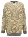 Etro 'paisley' Crew Neck Oversized Jacquard Sweater In Multicolor