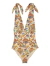 Etro Printed One-piece Swimsuit In Multi