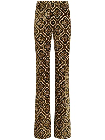 Etro Multicolor Pants For Women In Brown