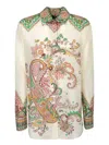 Etro Paisley Print Shirt In Cotton And Silk