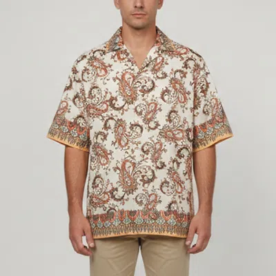 Pre-owned Etro Multicolor Printed Cotton Short Sleeve Shirt Xxl