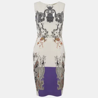 Pre-owned Etro Multicolor Printed Crepe Sheath Dress M