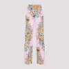 Etro Floral High-rise Silk Wide-leg Pants In Multicolor