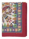 Etro Multicolor Scarf With All-over Paisley Print In Silk Woman In Brown