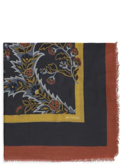 Etro Multicolor Shawl With Paisley Print In Multicolour