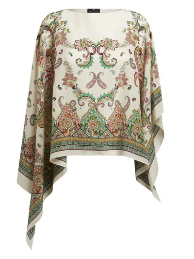 Etro Multicolor Silk Scarves In Red