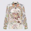 Etro Floral Paisley Print Button-up Silk Shirt In Multicolour