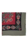 Etro Multicolor Square Scarf With All-over Floral Motif In Cashmere And Silk Blend Woman