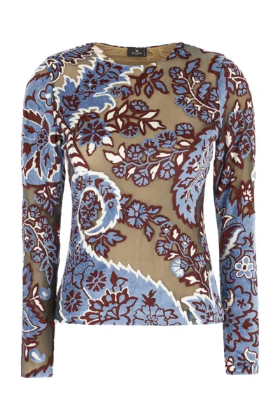 ETRO MULTICOLOR TULLE TOP
