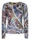 Etro Multicolor Viscose T-shirt In Red