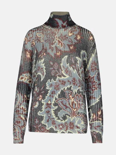 Etro Kids' Multicolor Wool Turtleneck Sweater