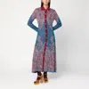 Etro Multicolored Cardigan Long Dress In Blue