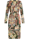 Etro Multicolor Abstract Pattern Dress In Multicolor