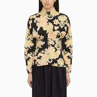 Etro Multicolored Floral Print Cotton Shirt For Women
