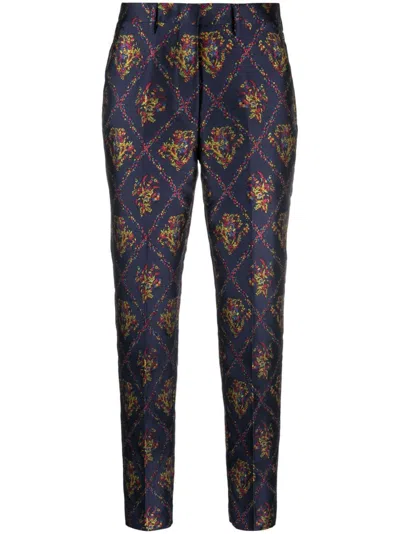 Etro Multicolored Women's Pants For Fw23 In Blue