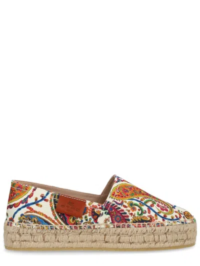 Etro Multicolour Cotton Flats