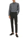 Etro Shirt Collar Printed Cuffed Sleeves In Blue