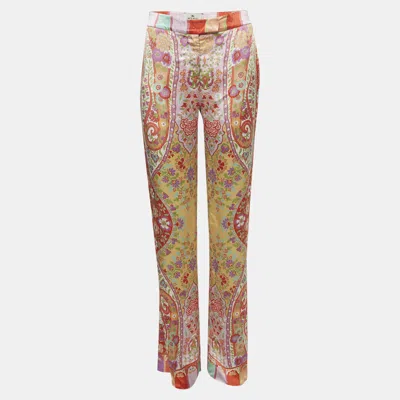 Pre-owned Etro Multicolour Floral Print Wide Leg Pants S