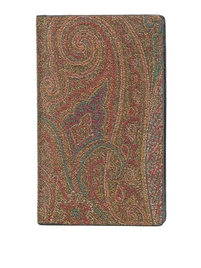 Etro Multicolour Paisley Print Billfold Wallet