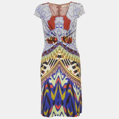 Pre-owned Etro Multicolour Printed Silk Mini Dress M