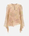 Etro Multicolour Silk Blouse With Ruffles