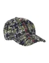 Etro Multicoloured Wool Blend Bouclé Baseball Hat In Multicolour