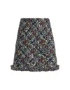 ETRO MULTICOLOURED WOOL BOUCLÉ MINI SKIRT