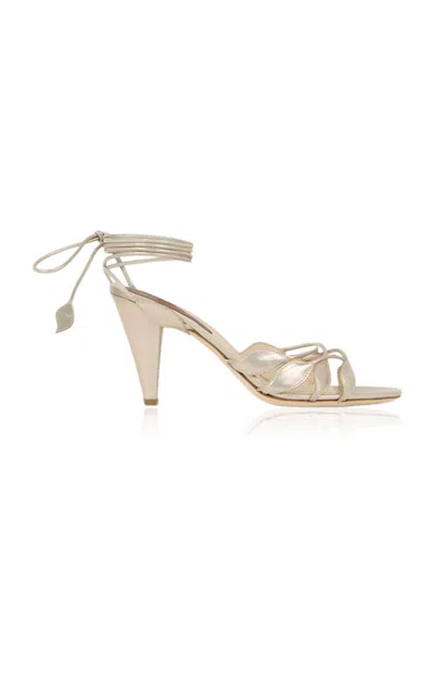Etro Nappa Leather Sandal In Gold