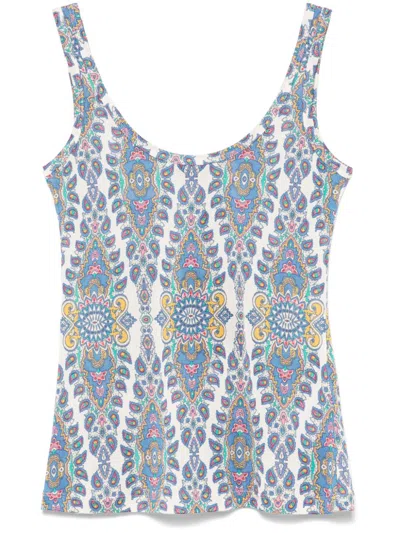 ETRO ETRO NATURAL TANK TOP AMEBAS PRINT