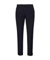 Etro Navy Blue High-rise Straight Casual Pants In Black