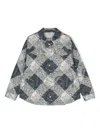 Etro Mix-print Jacket In Blue