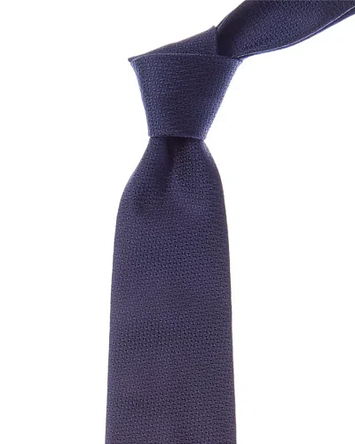 Etro Navy Silk Tie In Blue