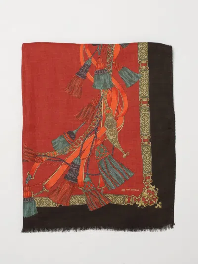 Etro Neck Scarf Woman In Brick Red