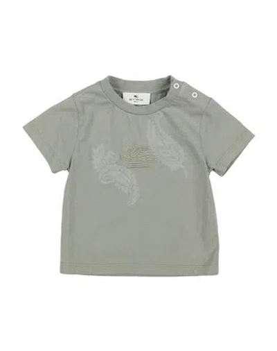 Etro Babies'  Newborn Girl T-shirt Military Green Size 3 Cotton, Elastane
