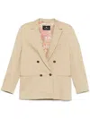 Etro Notched-lapels Blazer In Neutrals