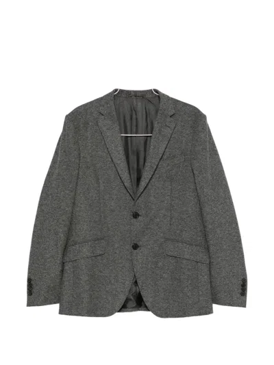 Etro Notched-lapels Blazer In Gray