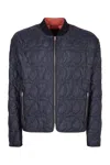 Etro Men's Nylon Bomber Jacket In Blue