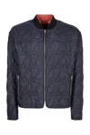 Etro Men's Nylon Bomber Jacket In Blue