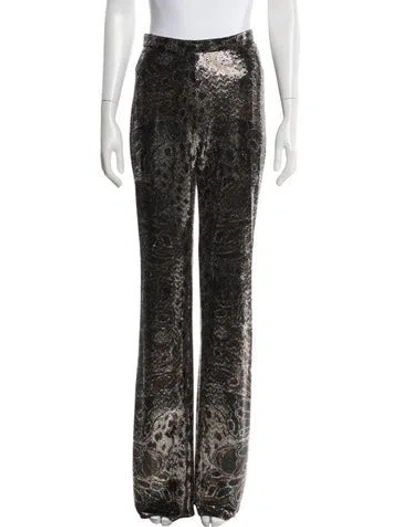 Pre-owned Etro Nylon Flared Pants In Black
