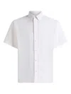 Etro Stretch Cotton Shirt With Octopus In White