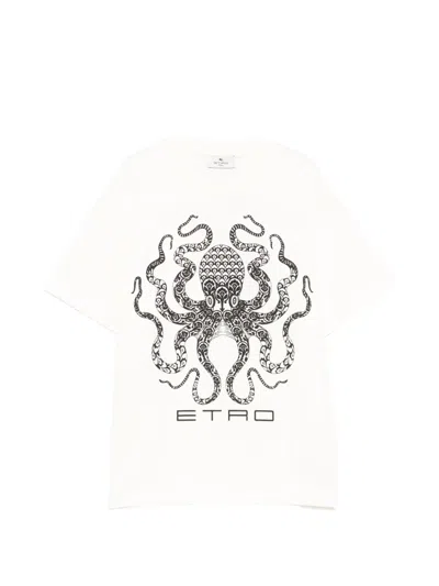 Etro Octopus-print T-shirt In Neutral