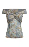 Etro Off-the-shoulder Top In Multi