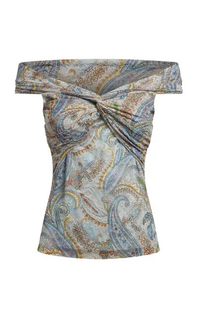 Etro Off-the-shoulder Top In Multi